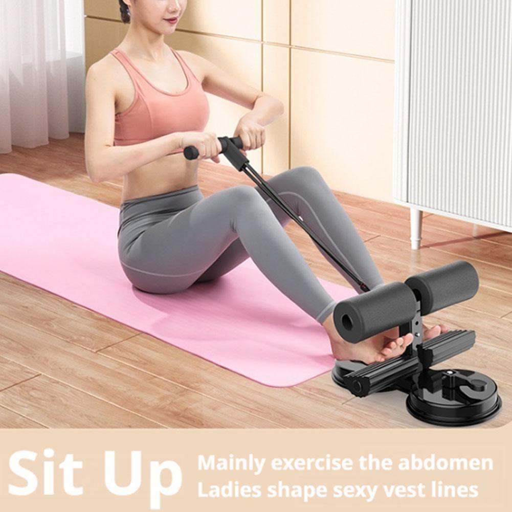 Sports Equipment Images - อุปกรณ์ช่วยซิทอัพแบบถ้วยดูดสองชั้นพร้อมเชือกดึง อุปกรณ์ออกกำลังกายสำหรับบริหารหน้าท้องสำหรับการออกกำลังกายที่บ้าน