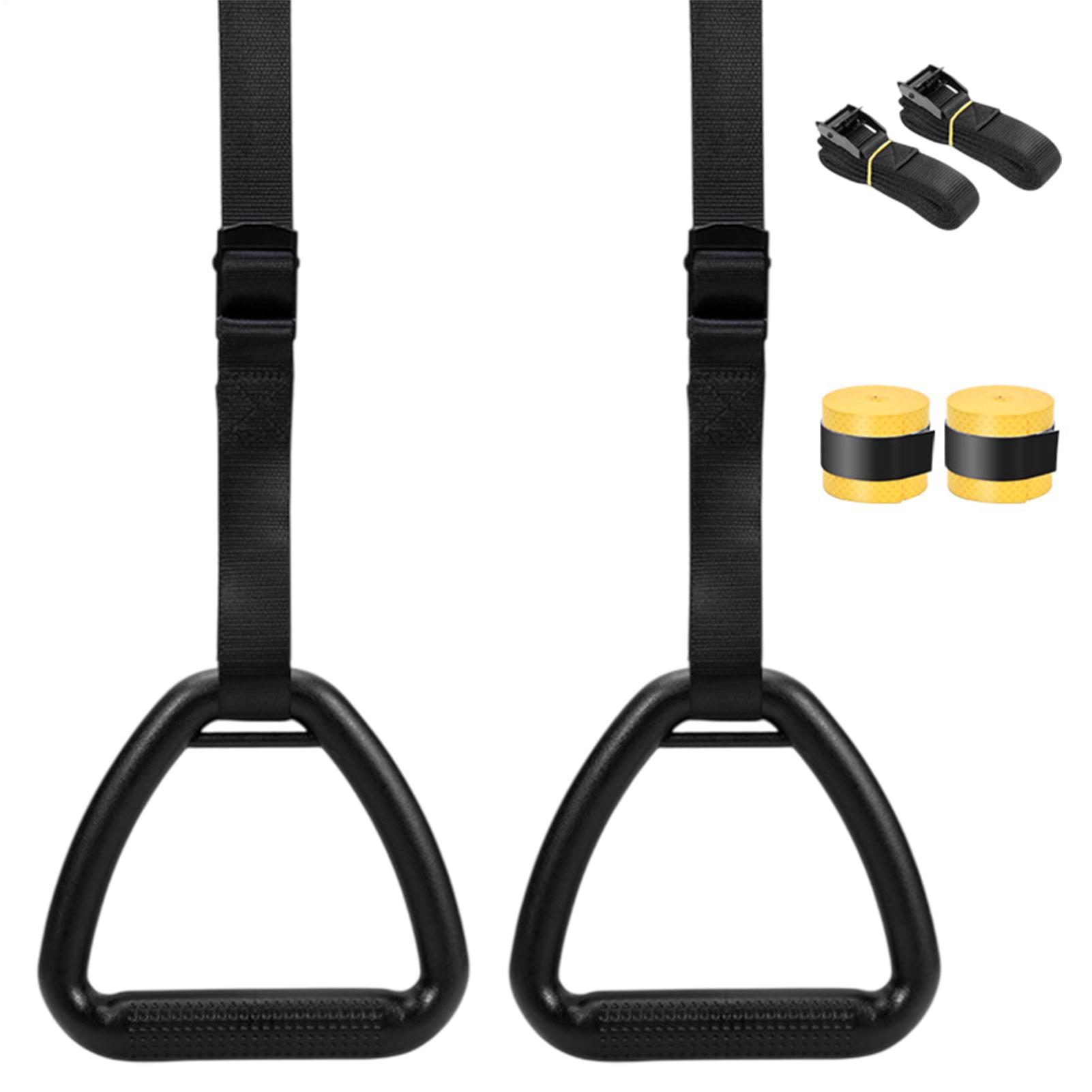 Sports Equipment Names - ห่วงยิมนาสติกสำหรับผู้ใหญ่พร้อมสายรัดปรับระดับได้ ห่วงจับสำหรับฝึกความแข็งแรง อุปกรณ์ออกกำลังกาย