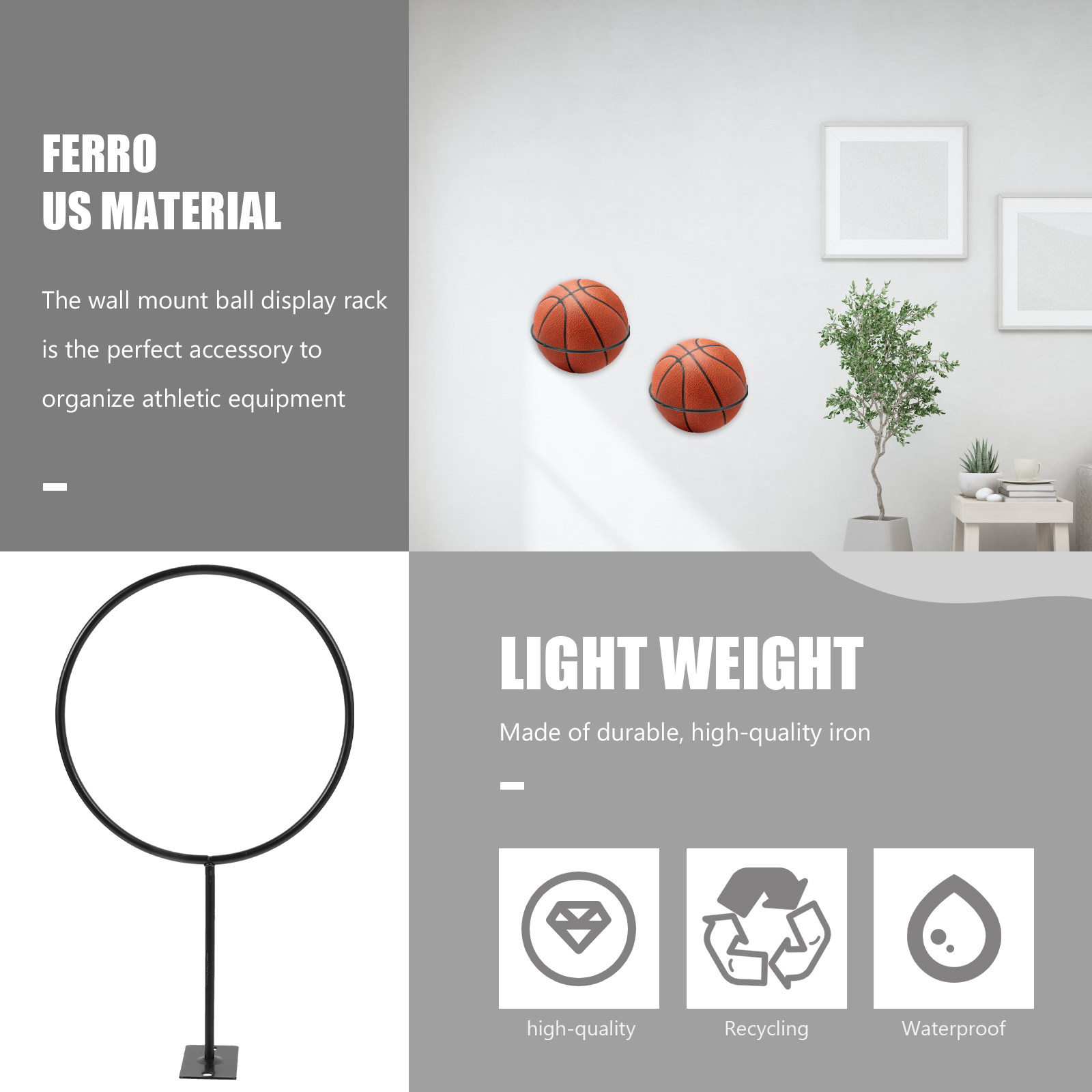 ชุด 5 ชิ้น ชั้นวางลูกบอลเหล็กแ - Sports Equipment Rack บทวิจารณ์และราคา
